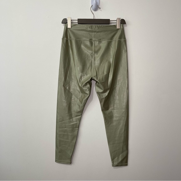 Dynamite Women’s High Rise Faux Leather Leggings Sage Green fiary grunge Size L - Picture 5 of 10